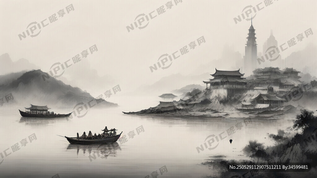 老厦门渔村黑白图片