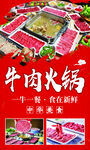 美味牛肉火锅食材展示
