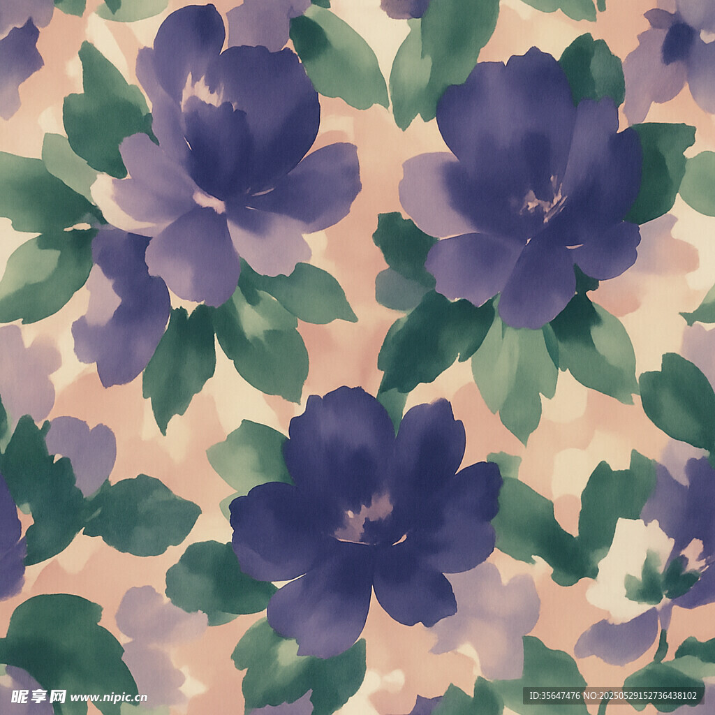 水彩花