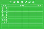 疫苗接种记录表模板