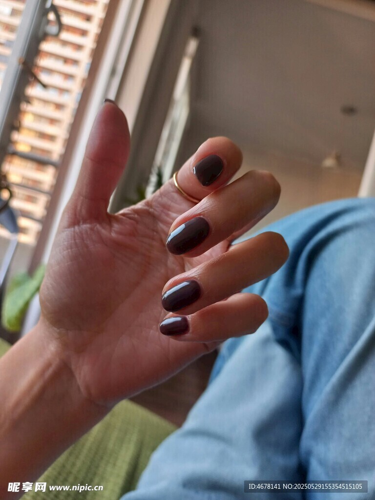 美甲特写时尚手部美丽细节
