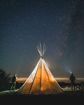 星空下的温馨露营帐篷