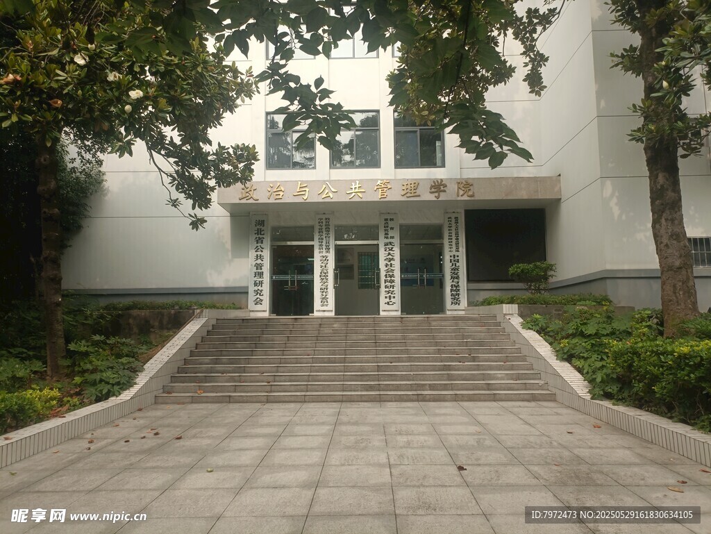 现代建筑前的宽敞石阶