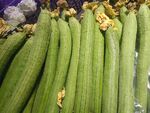 新鲜丝瓜整齐摆放