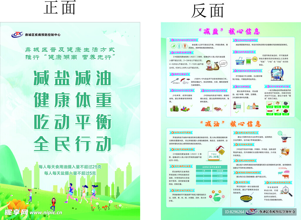 减油减盐宣传海报