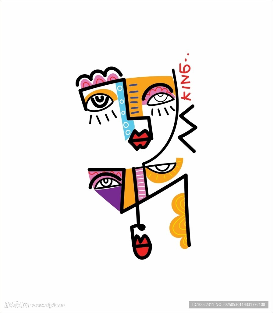 人物抽象画
