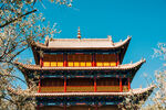 中式古建筑塔楼蓝天美景