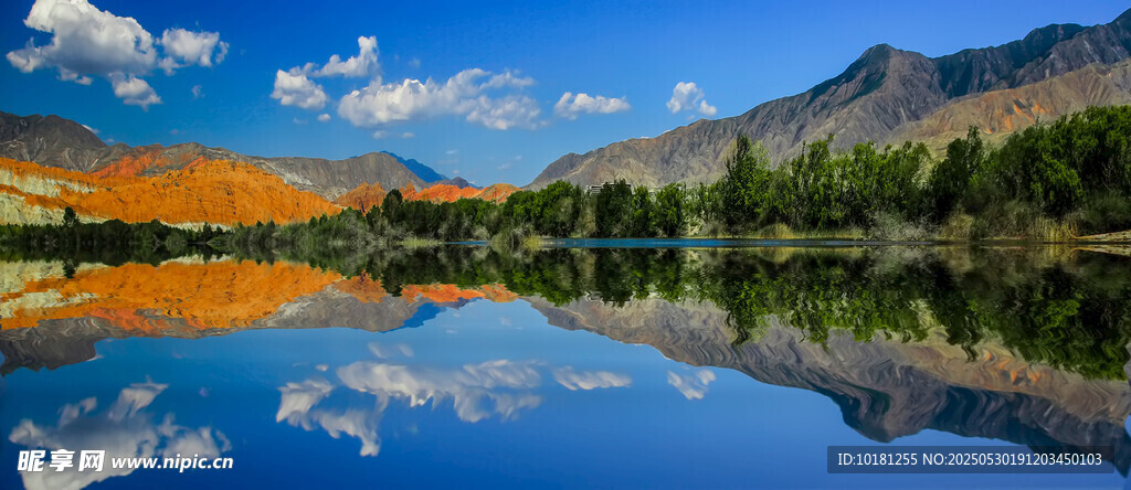 宁静山水湖景自然风光图