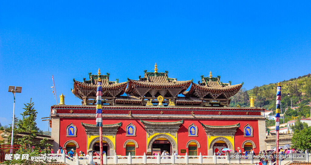 中式古建筑庙宇景观