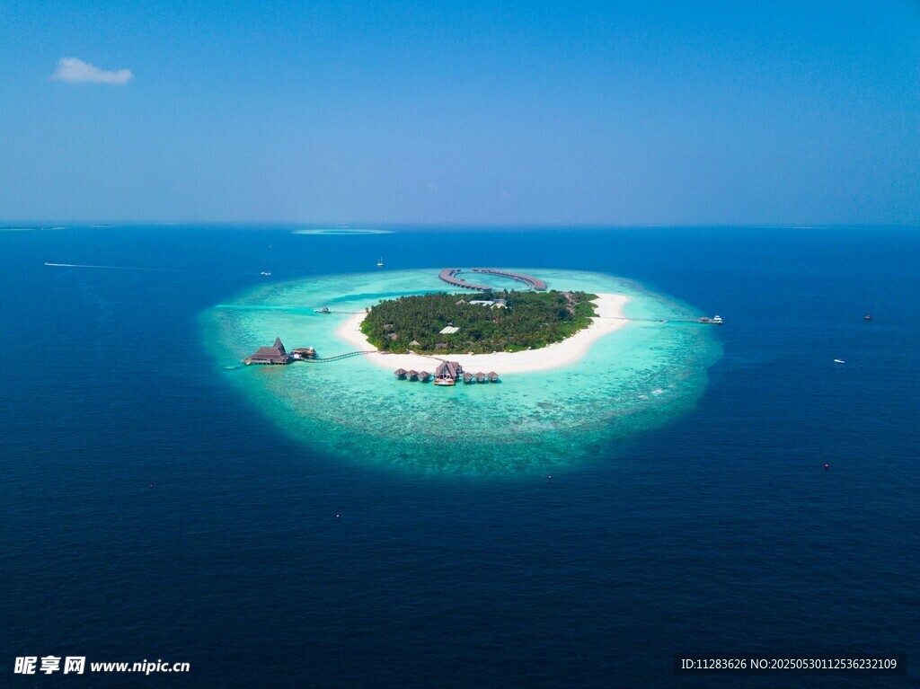 美丽海岛俯瞰图