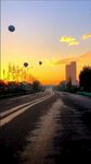 夕阳下的空旷道路
