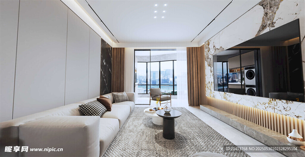 现代简约风客厅室内场景