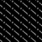 黑色底白色CHANEL重复图案