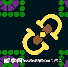 几何图案中的金色装饰元素