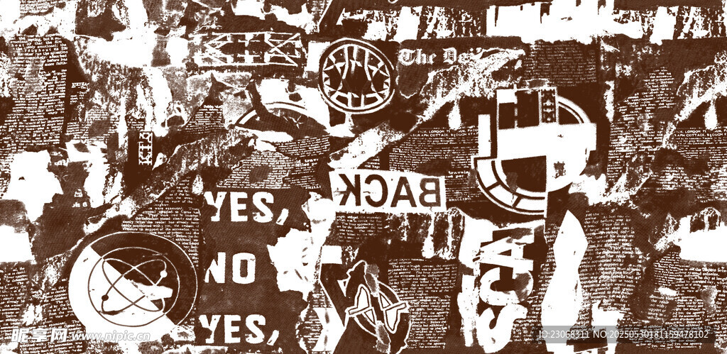 字母 扎染