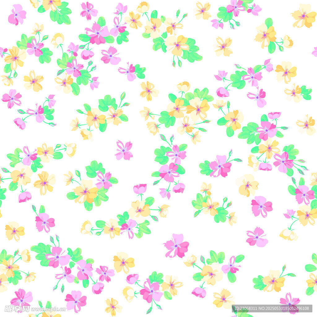 清新碎花图案背景
