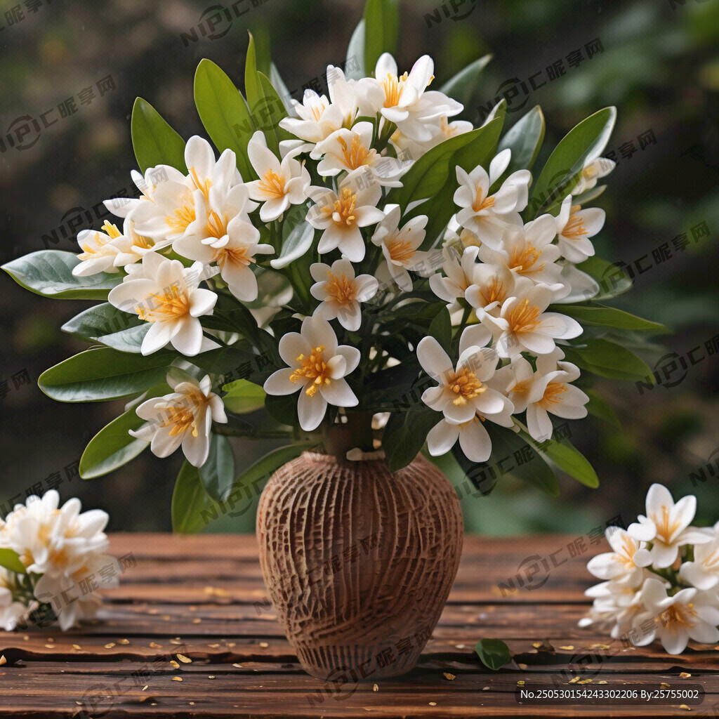 简约植物花朵桂花素材植物桂花花