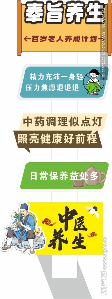 养生集市立牌