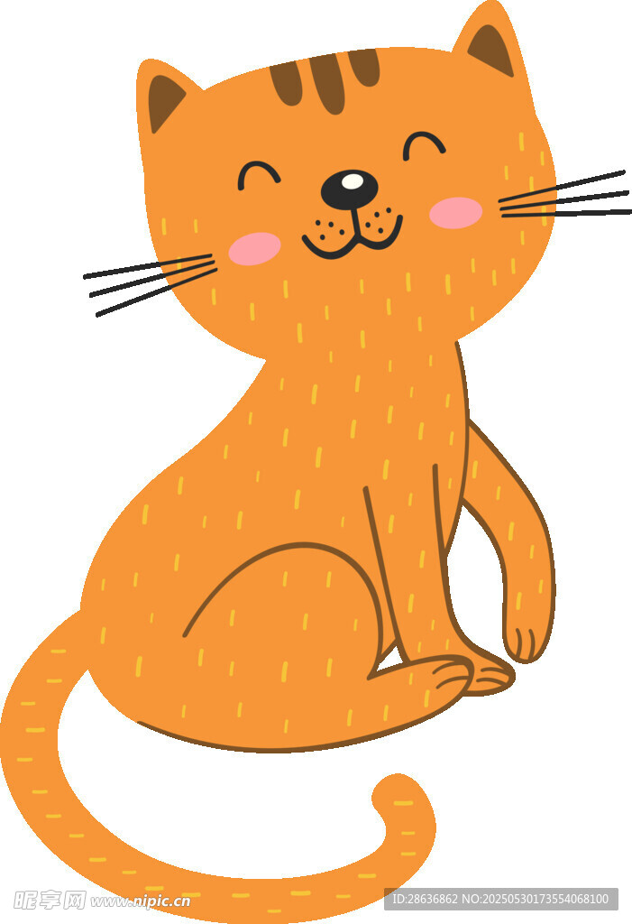 可爱橘猫卡通形象