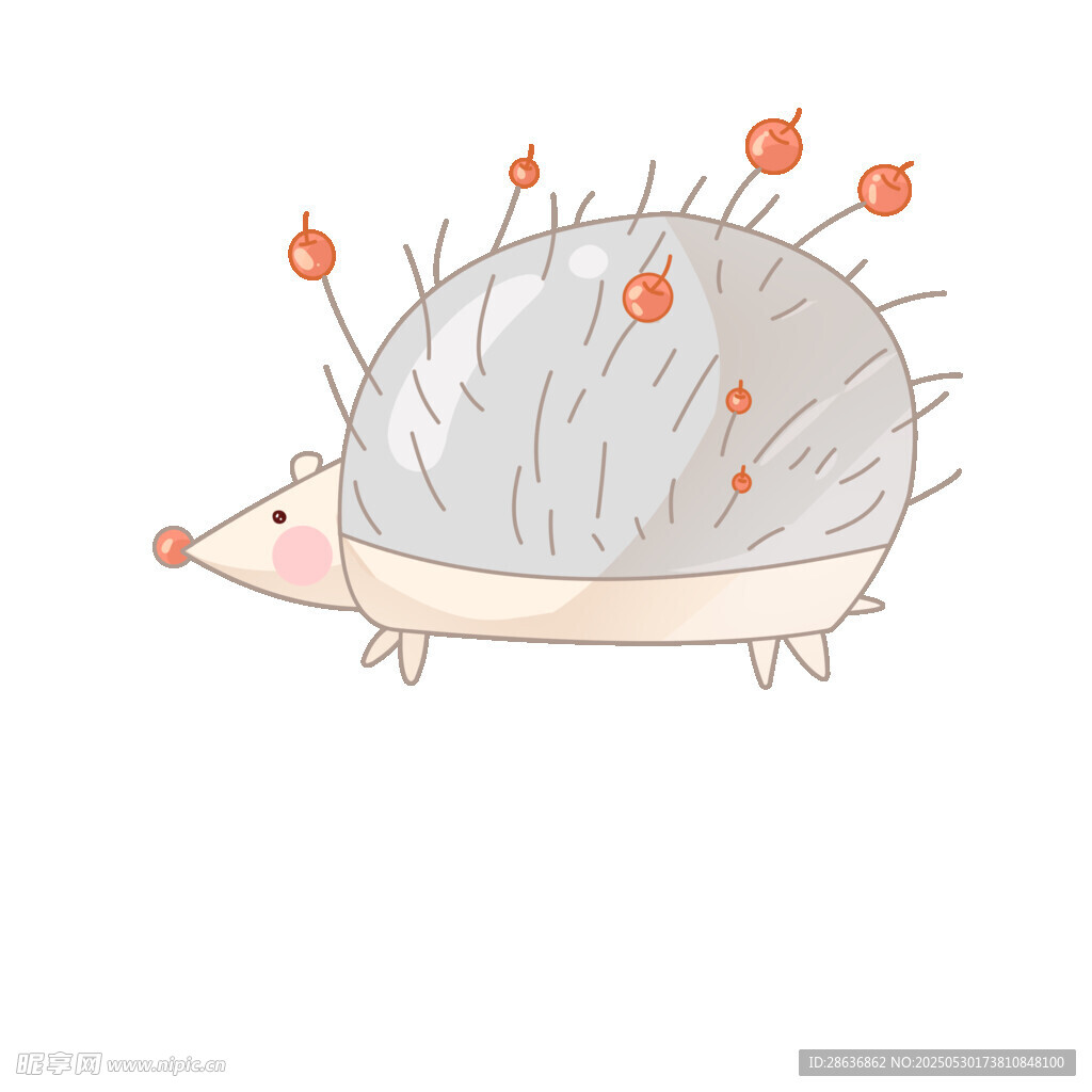 可爱卡通小刺猬插画