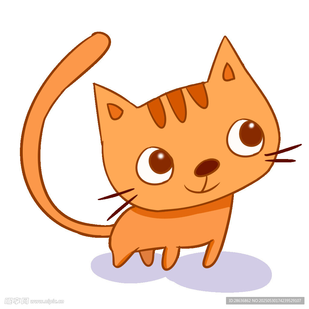 可爱橘猫卡通形象