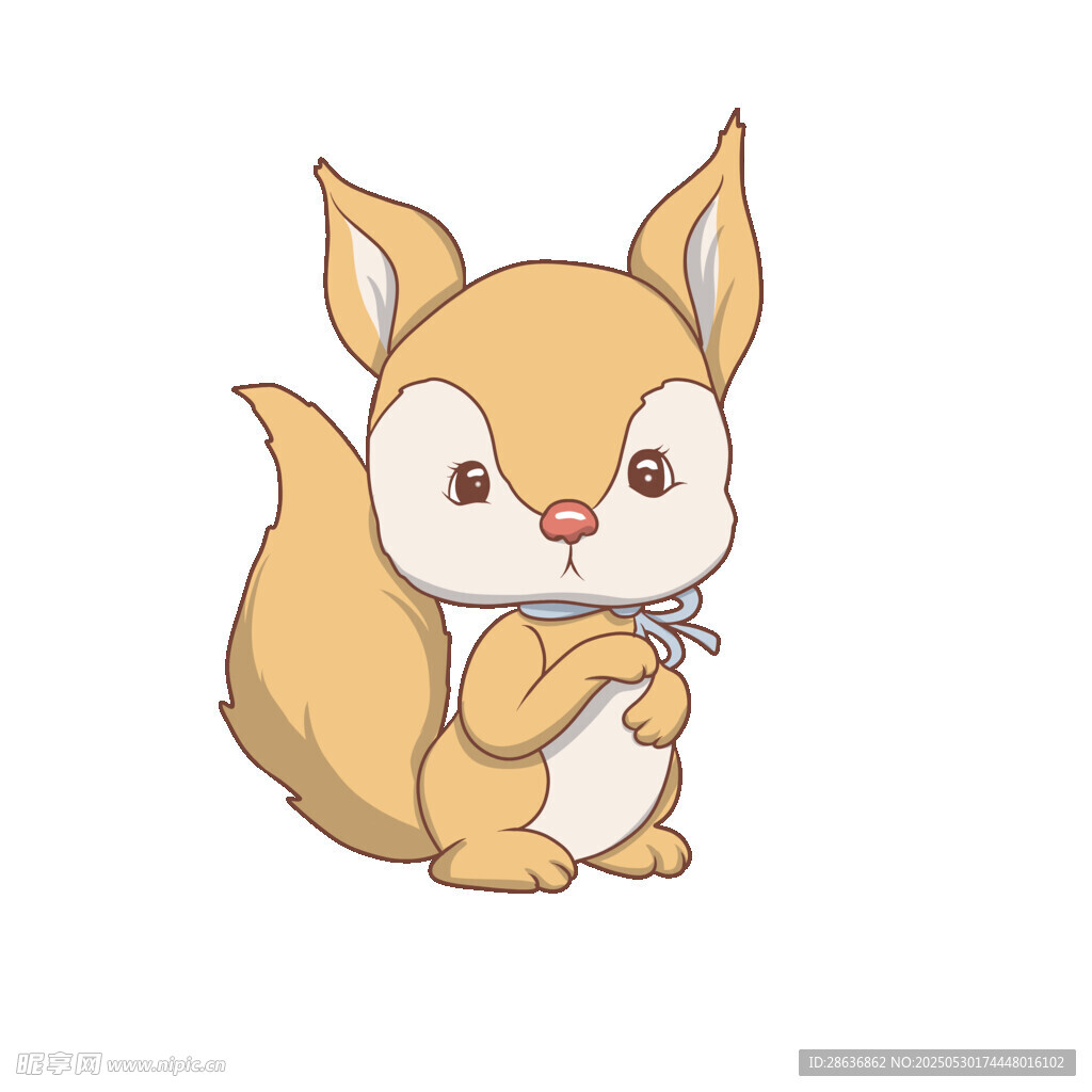 可爱小松鼠手握坚果