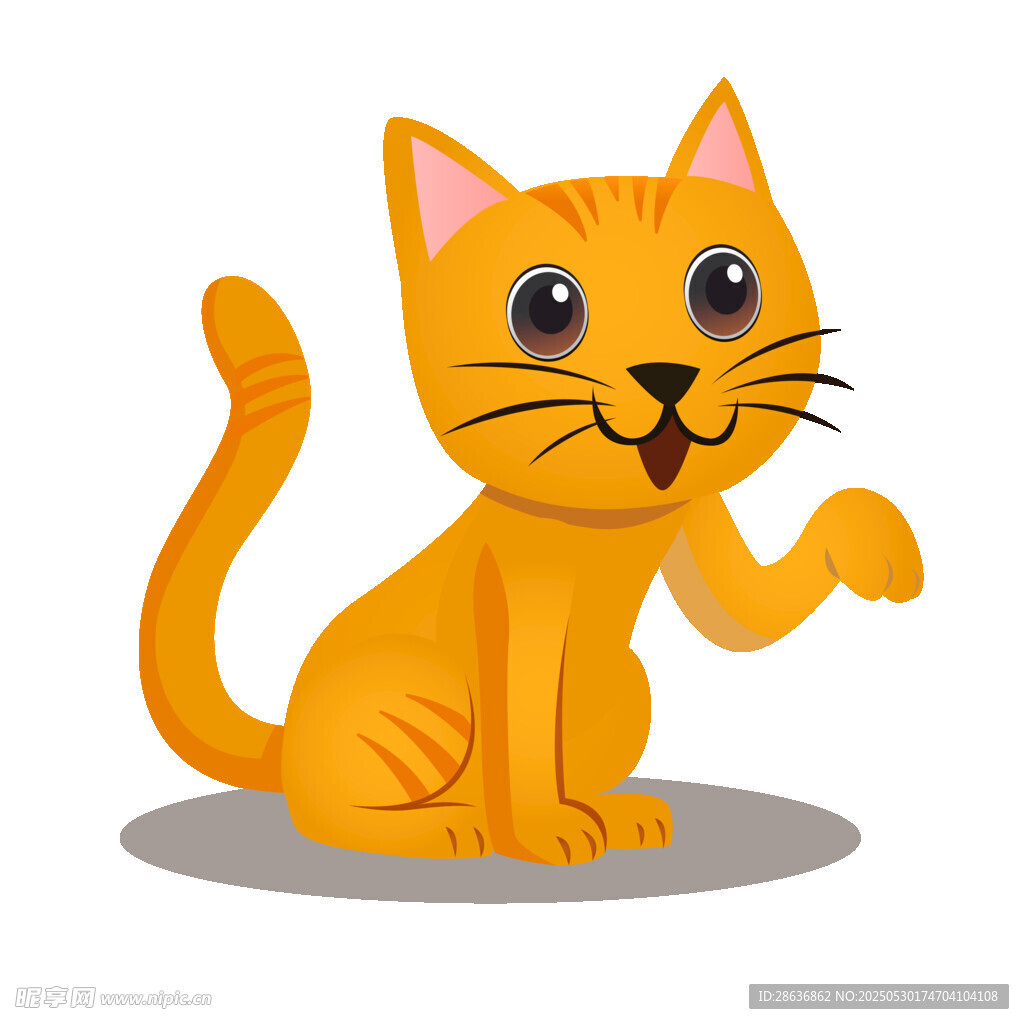 可爱橘猫打招呼