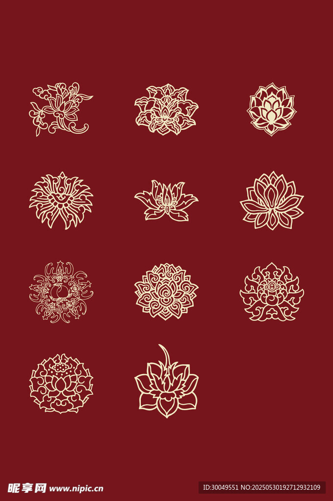 中国风花纹