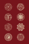 中国风花纹