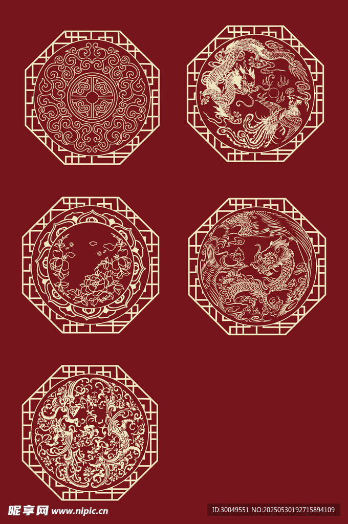 中国风花纹