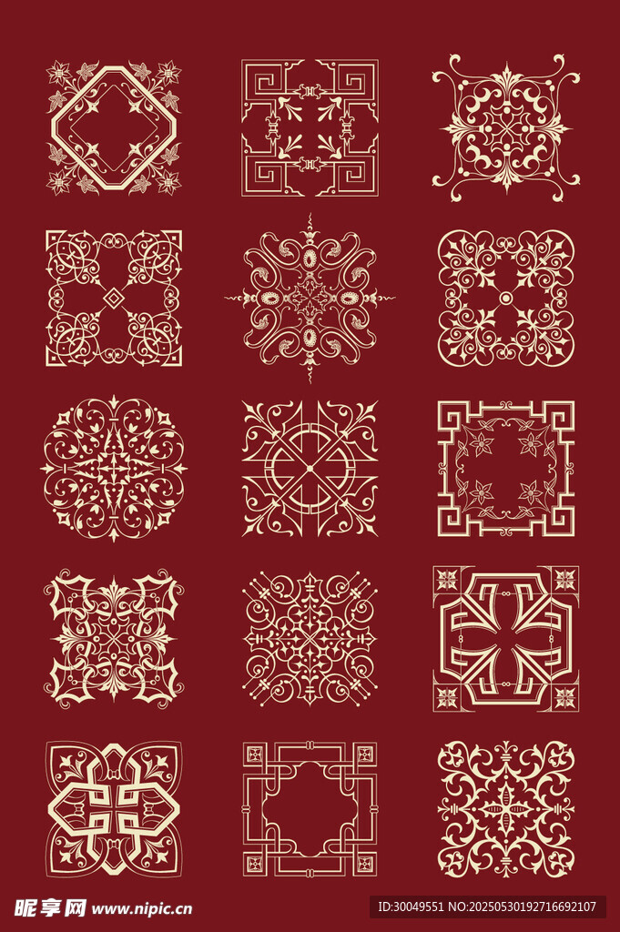 中国风花纹