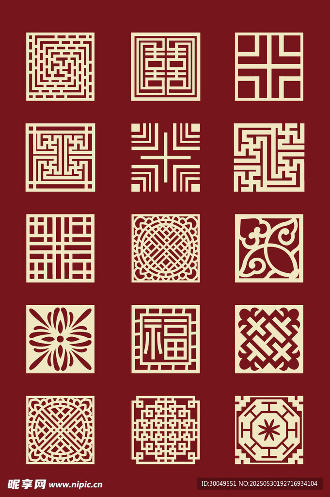中国风花纹