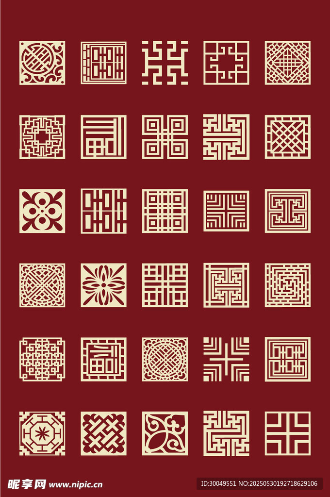 中国风花纹