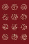 中国风花纹