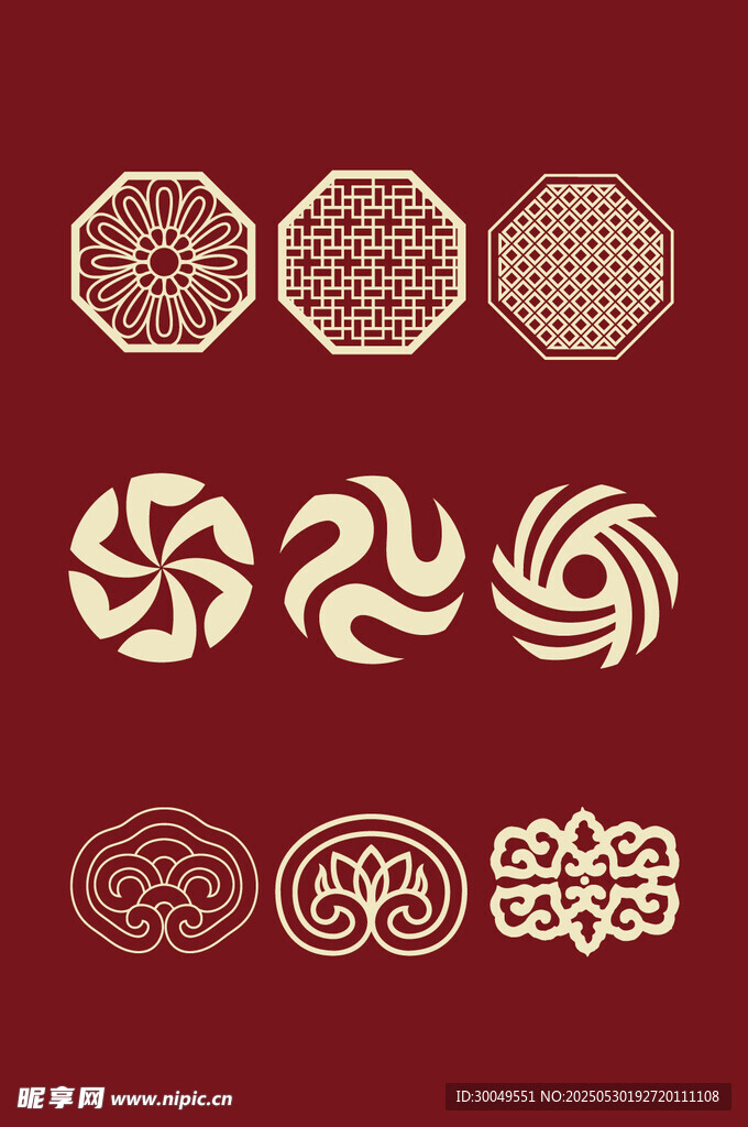 中国风花纹