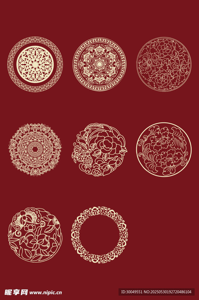 中国风花纹