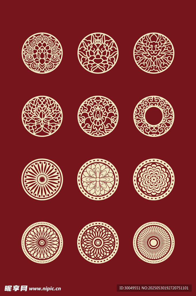 中国风花纹