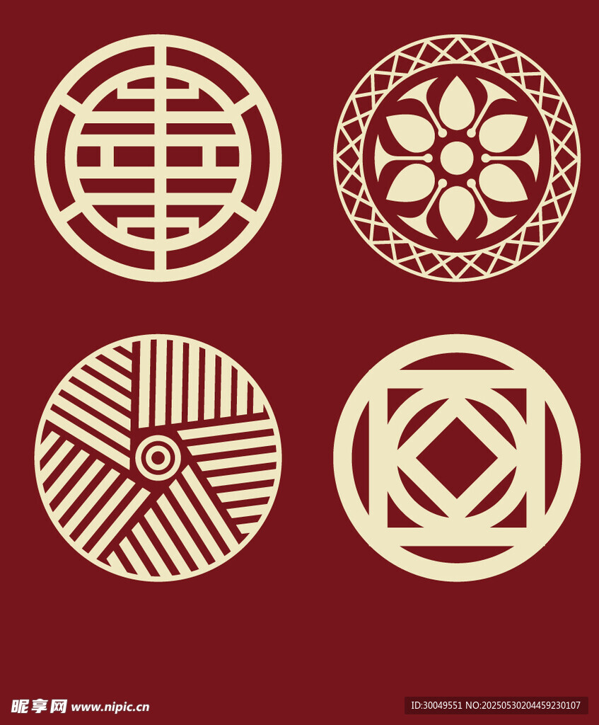 中国风花纹