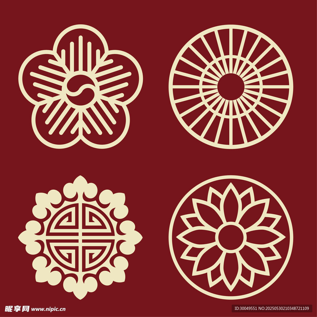 中国风花纹