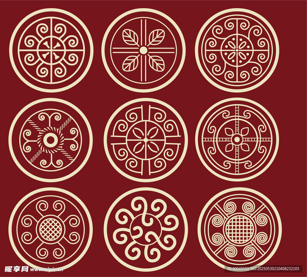 中国风花纹