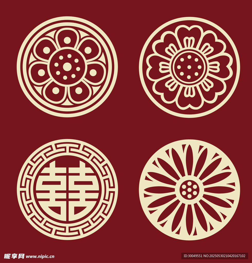 中国风花纹