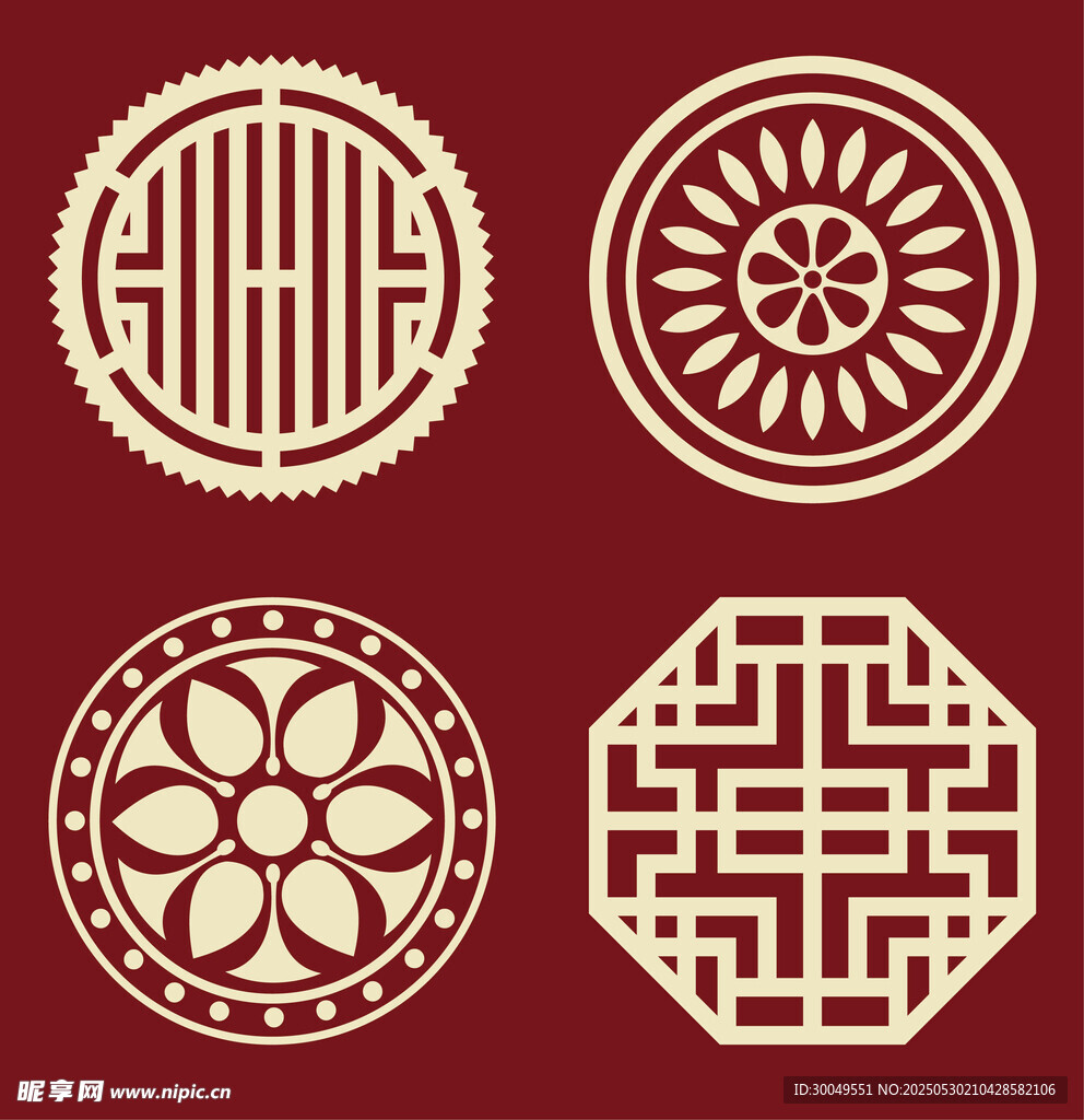 中国风花纹