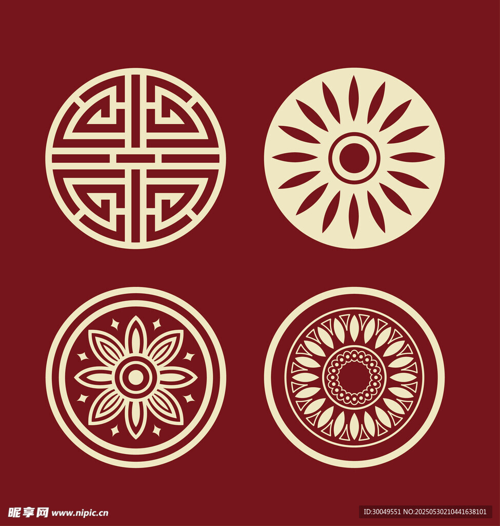 中国风花纹