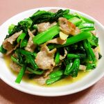 青菜炒肉片