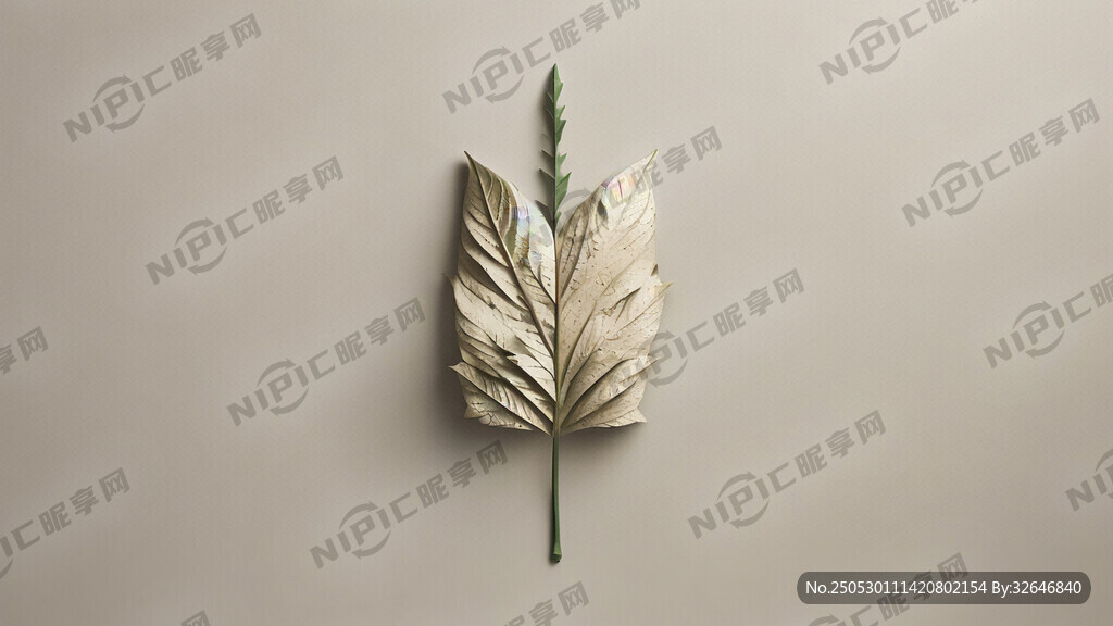 叶子 高端 包装装饰 简约线条