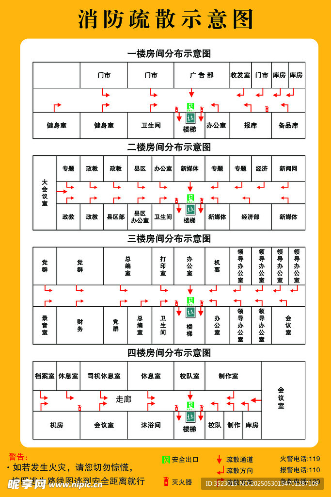 消防疏散示意图