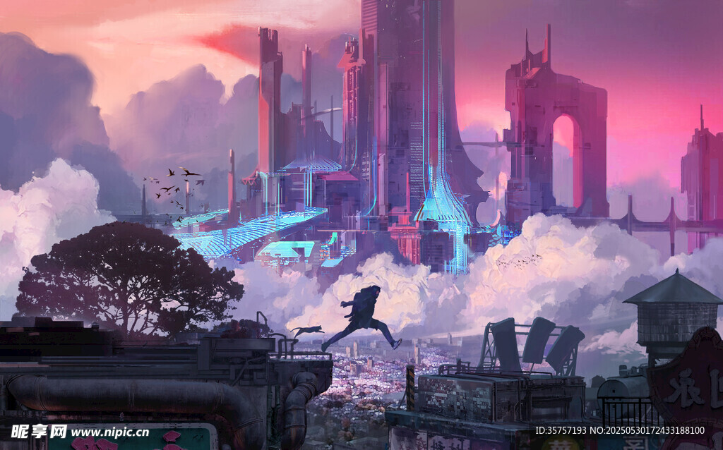 梦幻未来都市景观