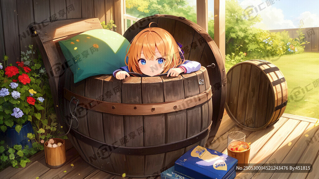 儿童节 小朋友  啤酒桶