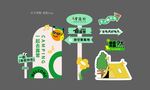 卡通风格指示牌