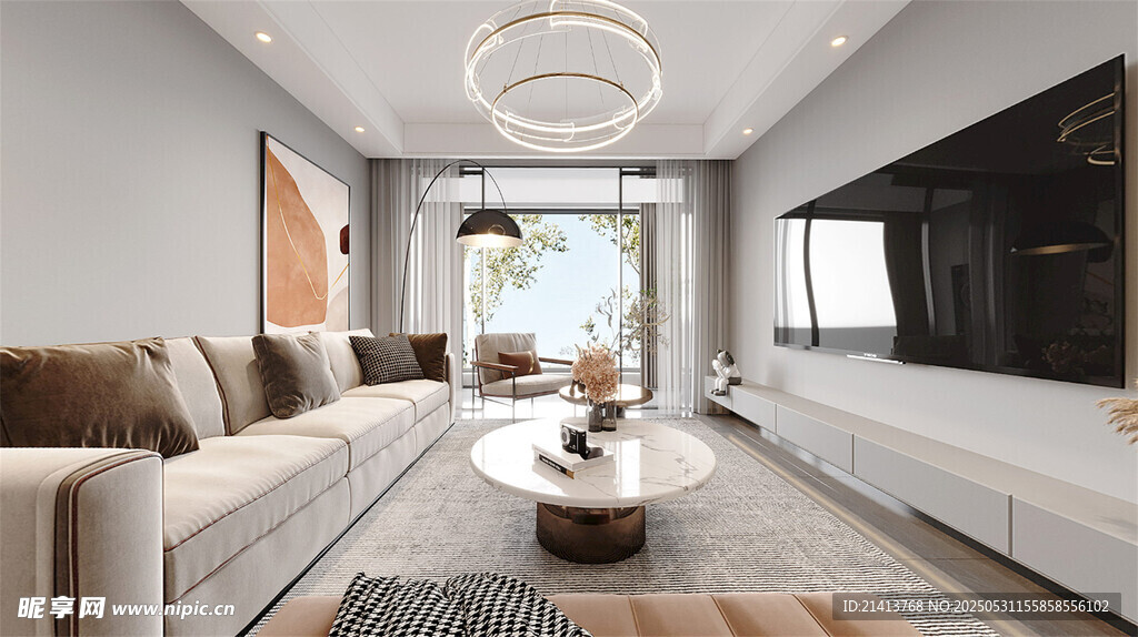 现代简约风客厅室内设计